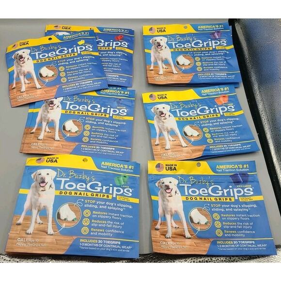 NEW Dr Buzby's ToeGrips Dog Nail Grips Instant Traction ALL SIZES AVAILABLE - Picture 1 of 7